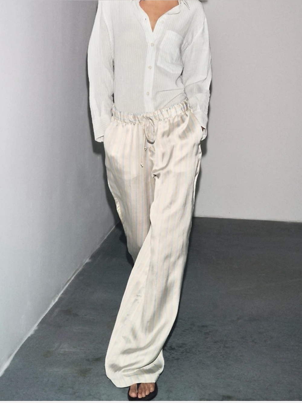 Zara pants with silk
